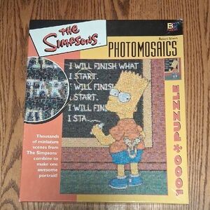 Vtg The Simpsons Photomosaic Bart The Simpsons Photomosaics Puzzle - 1000 Pieces